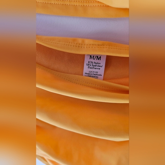 George Swimwear Tankini Set Top Padded high waist bottom Ruched Dark Yellow L - Picture 5 of 8